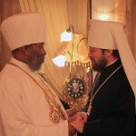 Москва, 14 сентября 2011 г. Председатель ОВЦС митр. Иларион (Алфеев) с патриархом Эфиопским Абуной Павлом